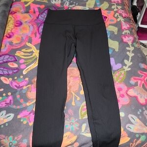 Vuori Black Ribbed Leggings